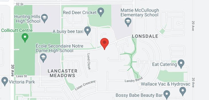 map of 734 Lancaster Drive
